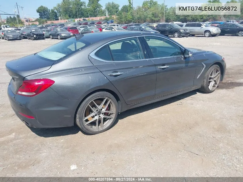 2020 Genesis G70 3.3T Awd VIN: KMTG74LE6LU056872 Lot: 40207594