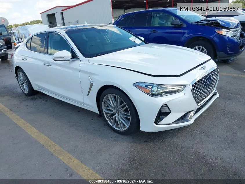 2020 Genesis G70 2.0T Rwd VIN: KMTG34LA0LU059887 Lot: 40350460