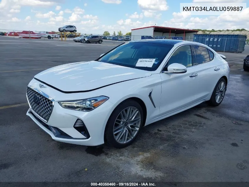 2020 Genesis G70 2.0T Rwd VIN: KMTG34LA0LU059887 Lot: 40350460