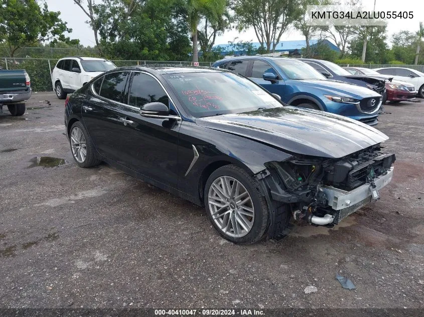 2020 Genesis G70 2.0T Rwd VIN: KMTG34LA2LU055405 Lot: 40410047