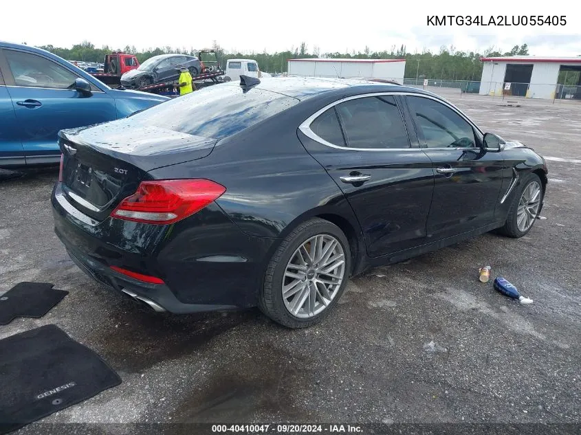 2020 Genesis G70 2.0T Rwd VIN: KMTG34LA2LU055405 Lot: 40410047