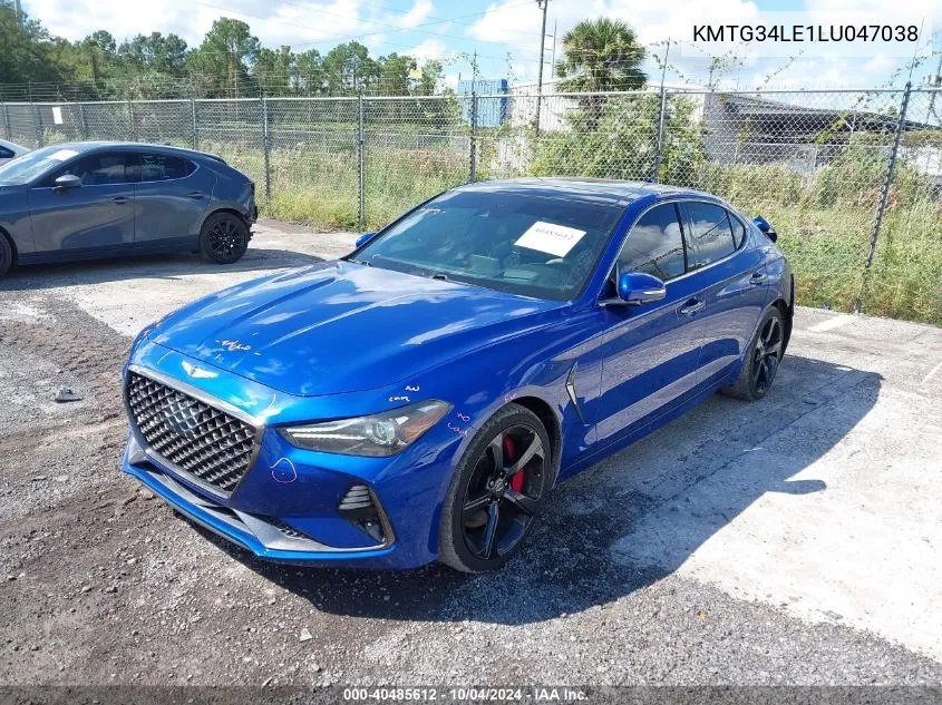 2020 Genesis G70 3.3T Rwd VIN: KMTG34LE1LU047038 Lot: 40485612