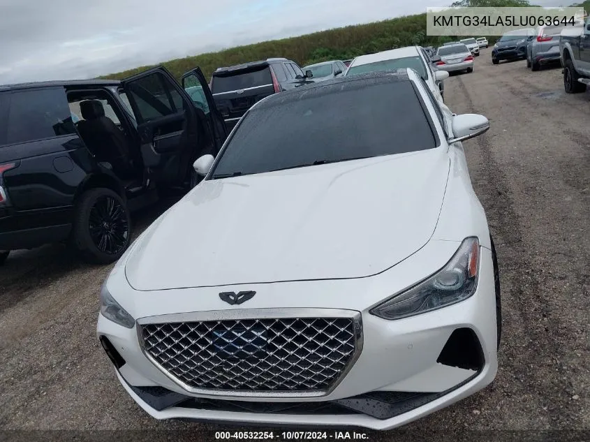 2020 Genesis G70 2.0T Rwd VIN: KMTG34LA5LU063644 Lot: 40532254