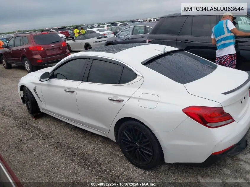 2020 Genesis G70 2.0T Rwd VIN: KMTG34LA5LU063644 Lot: 40532254