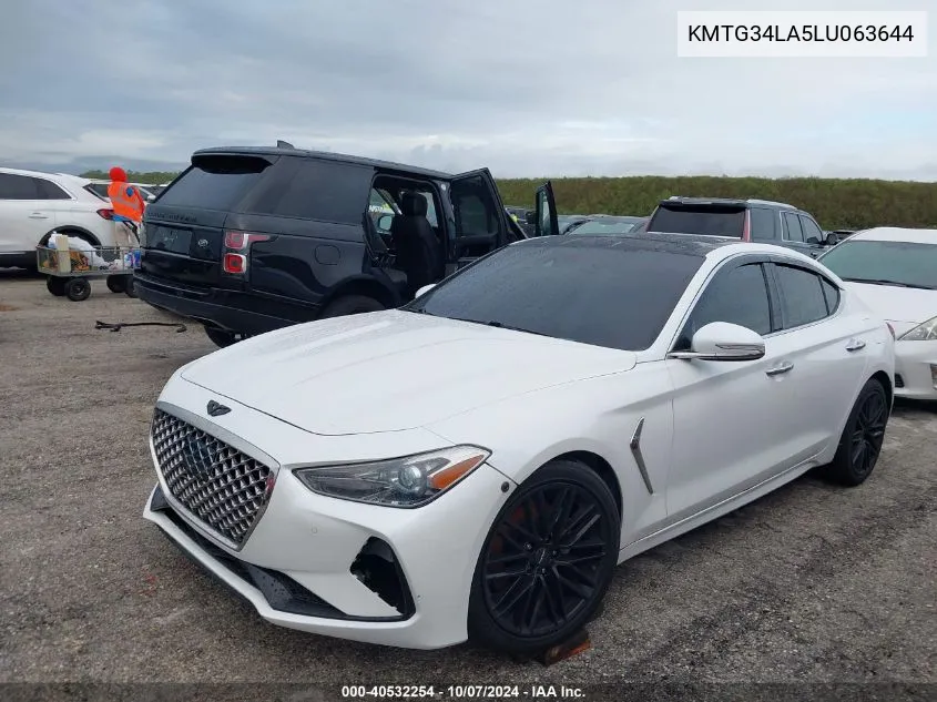 2020 Genesis G70 2.0T Rwd VIN: KMTG34LA5LU063644 Lot: 40532254