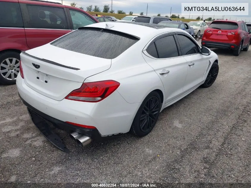 2020 Genesis G70 2.0T Rwd VIN: KMTG34LA5LU063644 Lot: 40532254