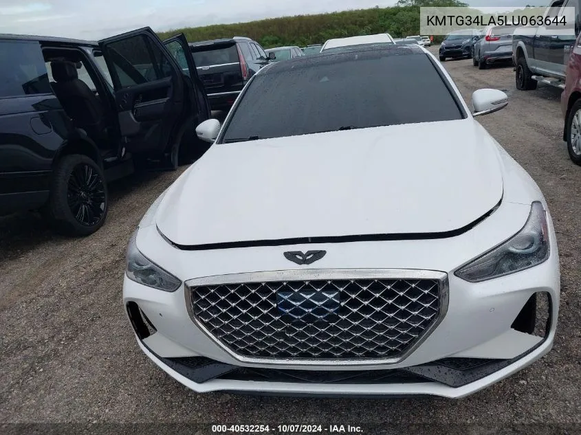 2020 Genesis G70 2.0T Rwd VIN: KMTG34LA5LU063644 Lot: 40532254