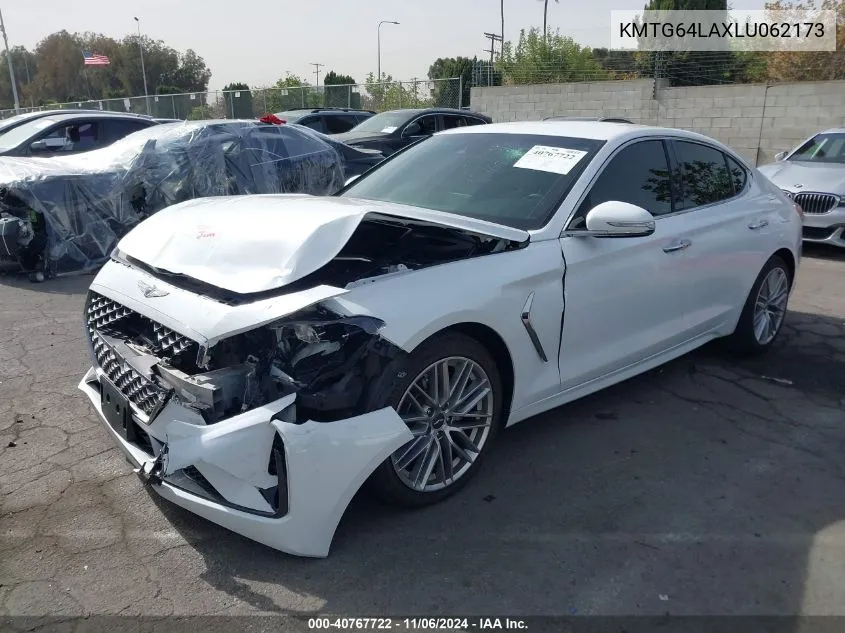 2020 Genesis G70 2.0T Rwd VIN: KMTG64LAXLU062173 Lot: 40767722