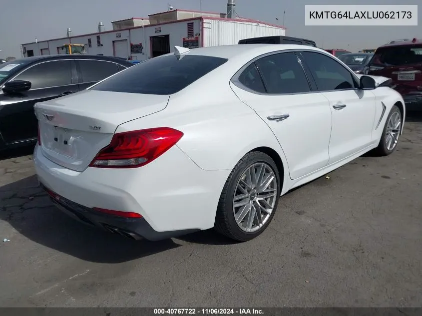 2020 Genesis G70 2.0T Rwd VIN: KMTG64LAXLU062173 Lot: 40767722