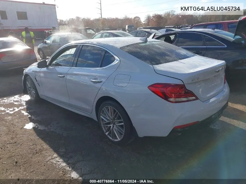 2020 Genesis G70 2.0T Rwd VIN: KMTG64LA5LU045734 Lot: 40776864