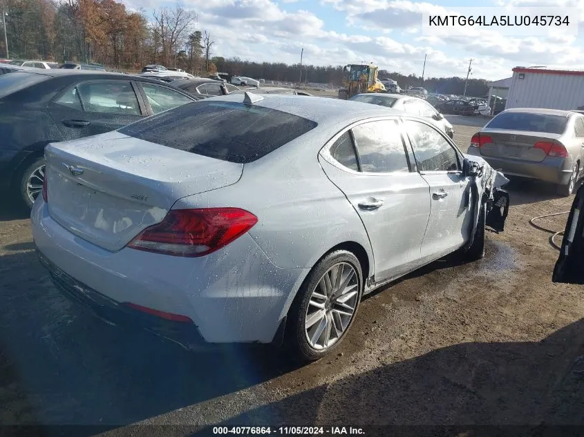 2020 Genesis G70 2.0T Rwd VIN: KMTG64LA5LU045734 Lot: 40776864