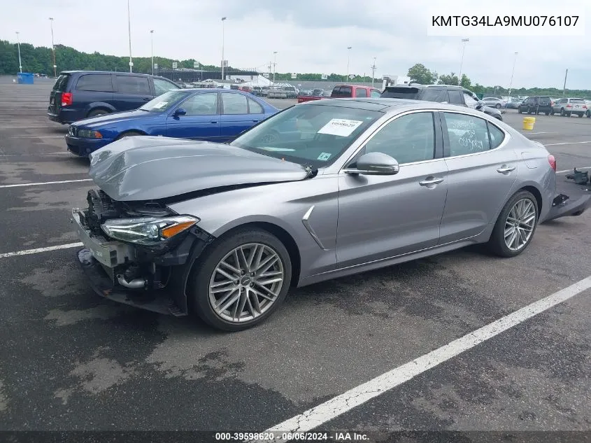 2021 Genesis G70 2.0T Awd VIN: KMTG34LA9MU076107 Lot: 39598620