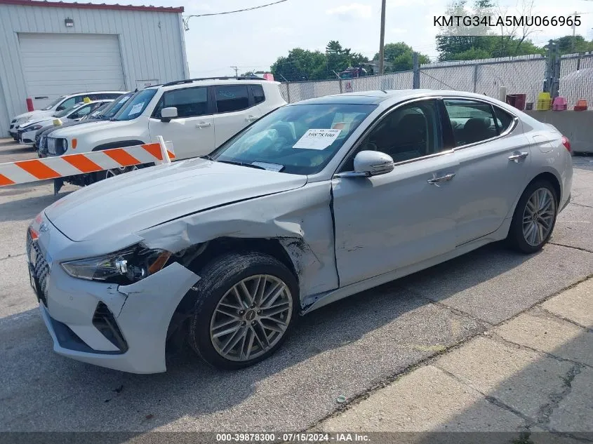 2021 Genesis G70 2.0T Awd VIN: KMTG34LA5MU066965 Lot: 39878300