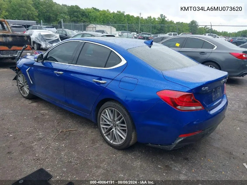 KMTG34LA6MU073620 2021 Genesis G70 2.0T Awd