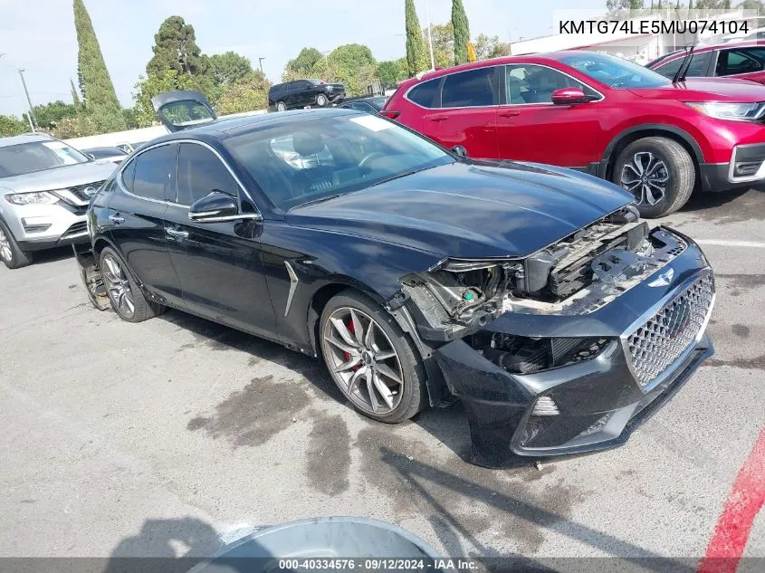 KMTG74LE5MU074104 2021 Genesis G70 3.3T Rwd