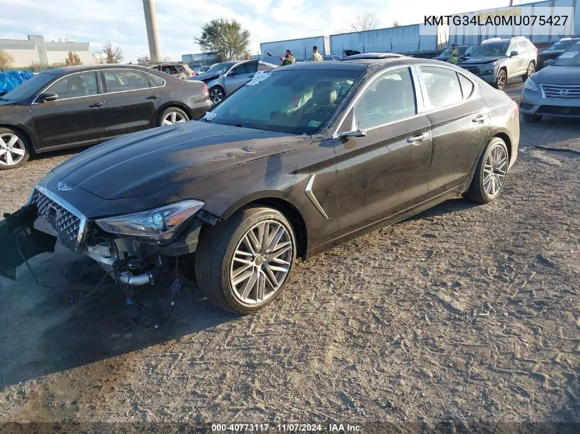 2021 Genesis G70 2.0T Awd VIN: KMTG34LA0MU075427 Lot: 40773117