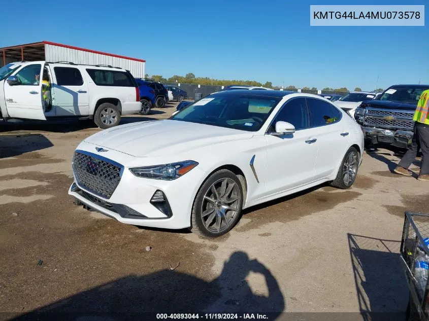 2021 Genesis G70 2.0T VIN: KMTG44LA4MU073578 Lot: 40893044