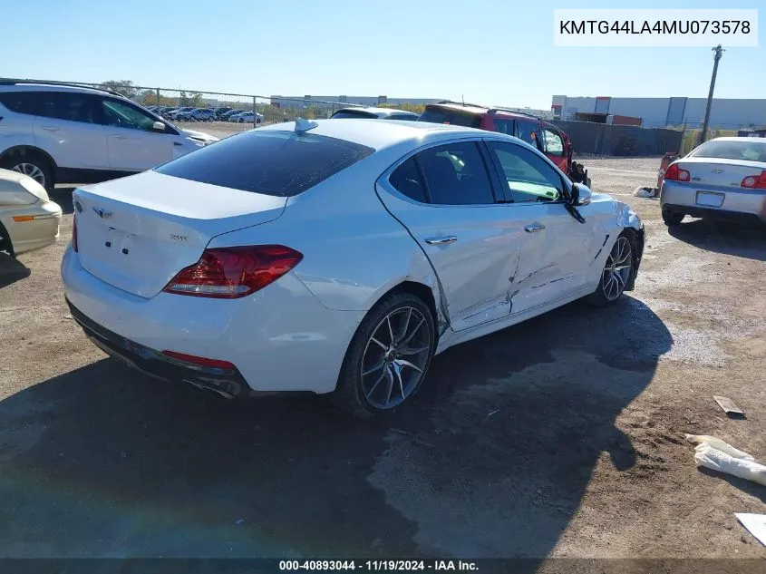 2021 Genesis G70 2.0T VIN: KMTG44LA4MU073578 Lot: 40893044