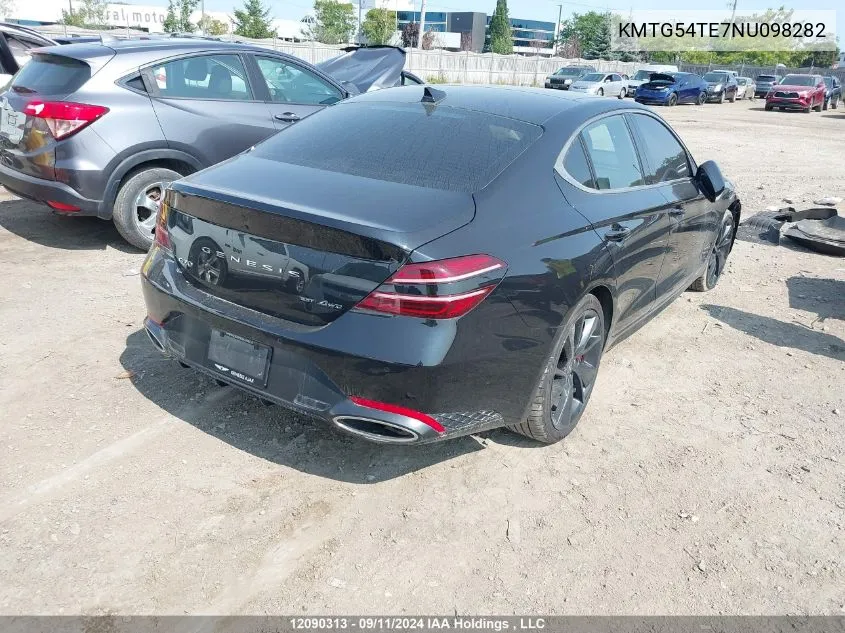 2022 Genesis G70 Sport Advanced/Sport Prestige VIN: KMTG54TE7NU098282 Lot: 12090313