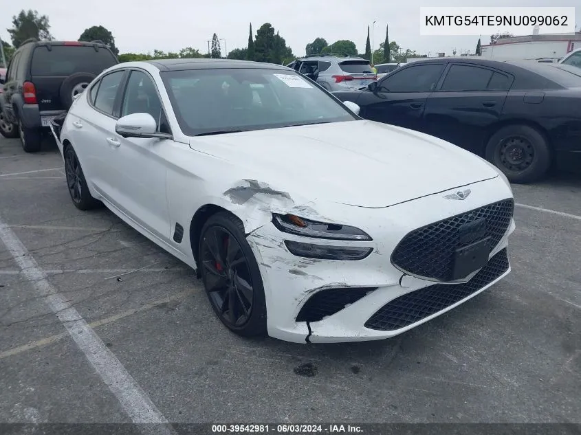 2022 Genesis G70 3.3T Rwd VIN: KMTG54TE9NU099062 Lot: 39542981