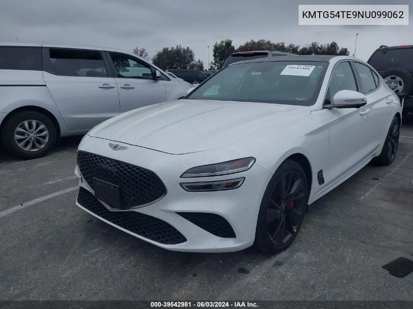 2022 Genesis G70 3.3T Rwd VIN: KMTG54TE9NU099062 Lot: 39542981