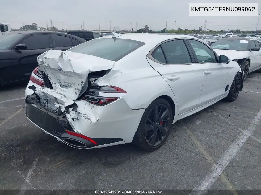 2022 Genesis G70 3.3T Rwd VIN: KMTG54TE9NU099062 Lot: 39542981