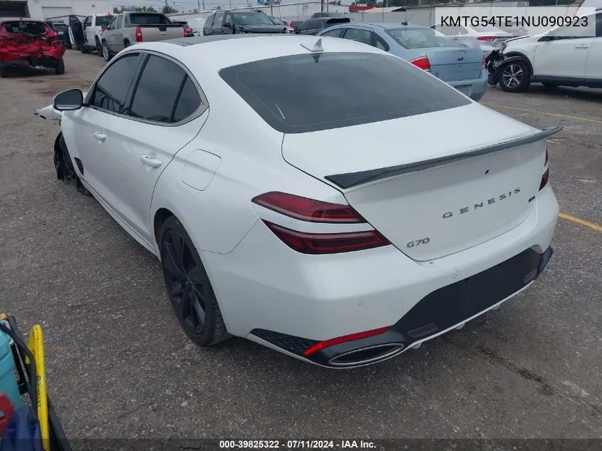 2022 Genesis G70 3.3T Rwd VIN: KMTG54TE1NU090923 Lot: 39825322