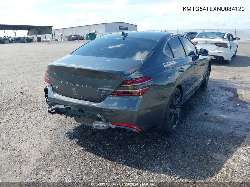 2022 Genesis G70 3.3T Rwd VIN: KMTG54TEXNU084120 Lot: 39970884