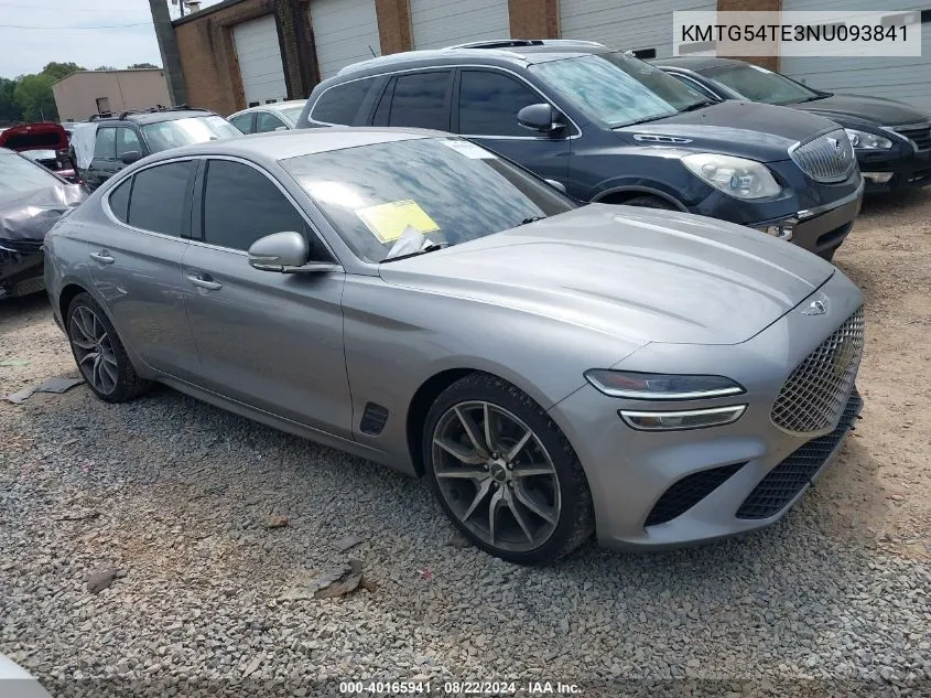 2022 Genesis G70 3.3T Rwd VIN: KMTG54TE3NU093841 Lot: 40165941