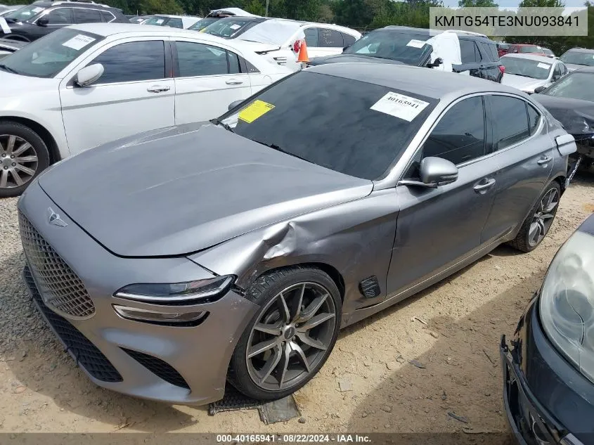 2022 Genesis G70 3.3T Rwd VIN: KMTG54TE3NU093841 Lot: 40165941