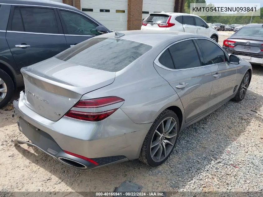 2022 Genesis G70 3.3T Rwd VIN: KMTG54TE3NU093841 Lot: 40165941