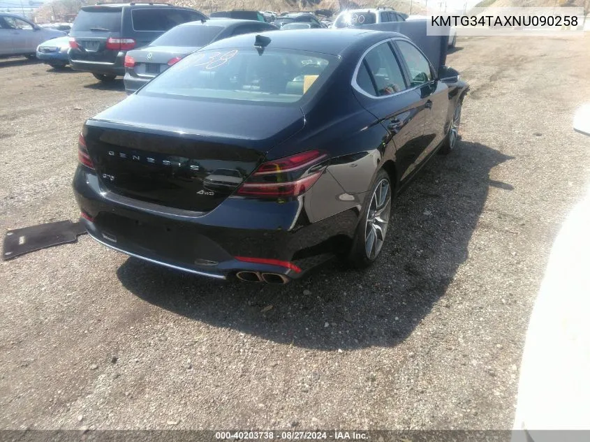 KMTG34TAXNU090258 2022 Genesis G70 2.0T Awd