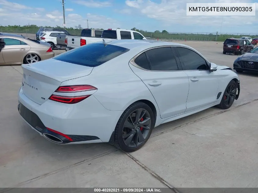 2022 Genesis G70 3.3T Rwd VIN: KMTG54TE8NU090305 Lot: 40282021