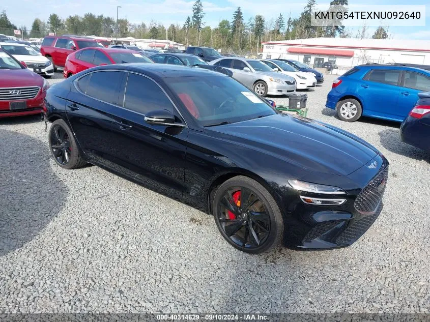 KMTG54TEXNU092640 2022 Genesis G70 3.3T Awd