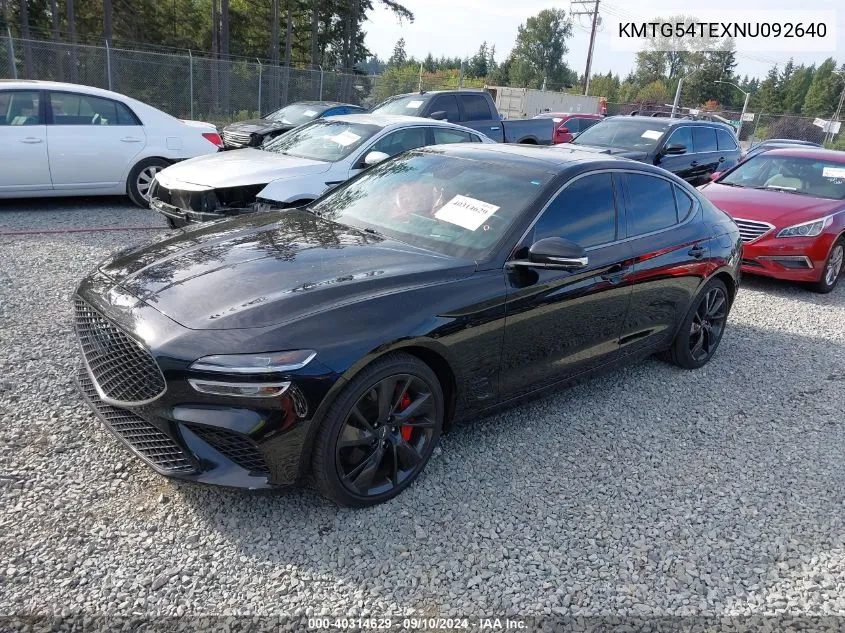 KMTG54TEXNU092640 2022 Genesis G70 3.3T Awd