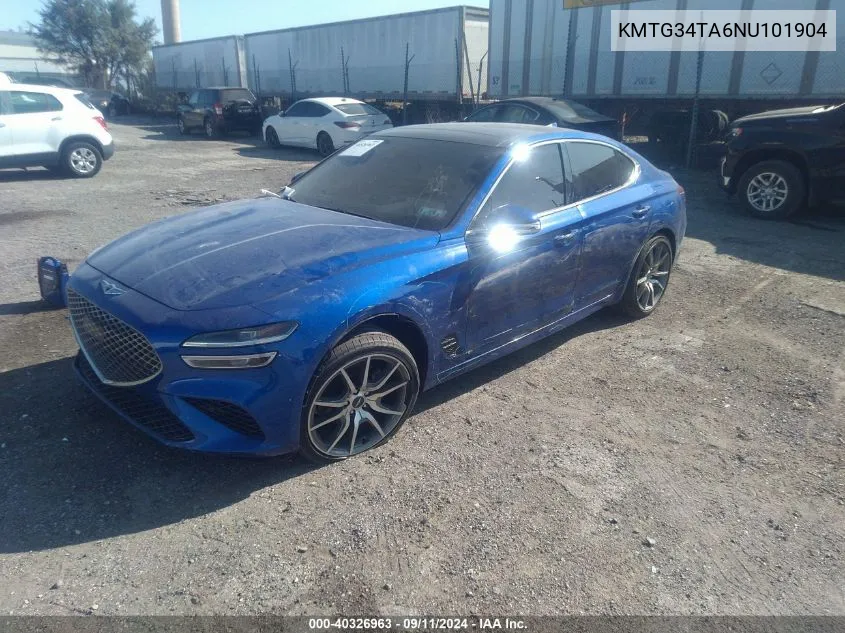 KMTG34TA6NU101904 2022 Genesis G70 2.0T Awd