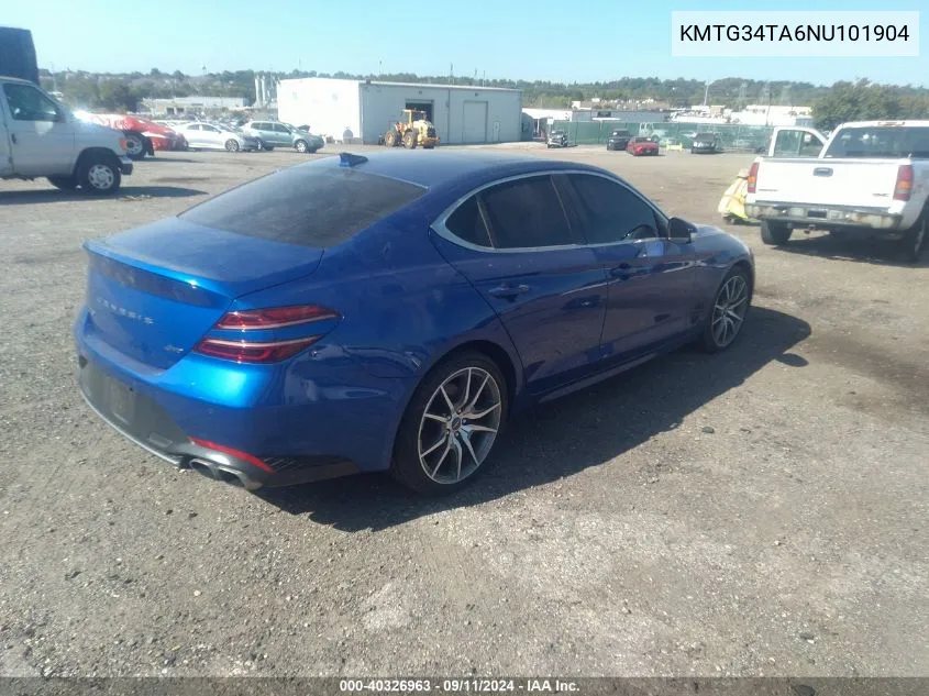 KMTG34TA6NU101904 2022 Genesis G70 2.0T Awd