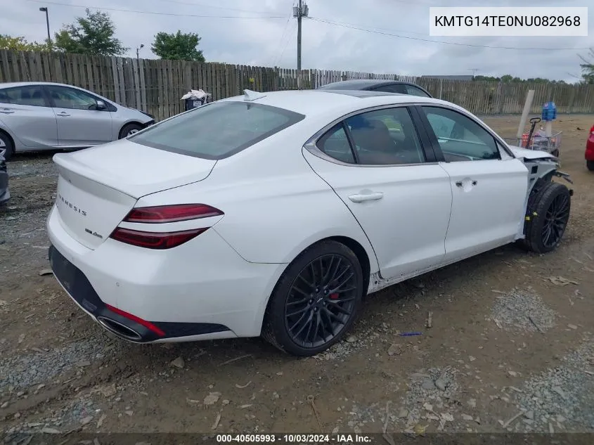 2022 Genesis G70 3.3T Awd Launch Edition VIN: KMTG14TE0NU082968 Lot: 40505993