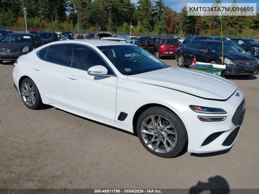 2022 Genesis G70 2.0T Awd VIN: KMTG34TA7NU096695 Lot: 40511796