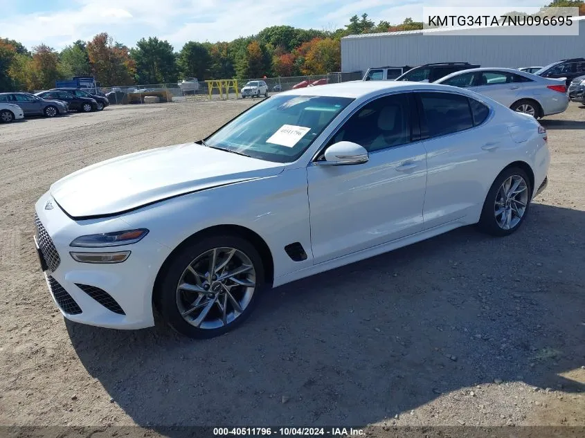 2022 Genesis G70 2.0T Awd VIN: KMTG34TA7NU096695 Lot: 40511796