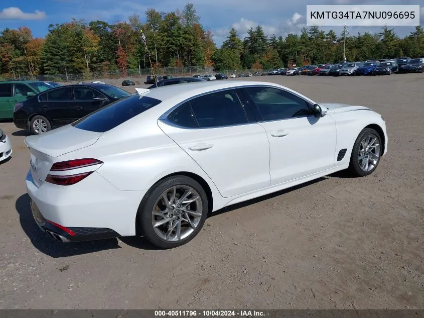 2022 Genesis G70 2.0T Awd VIN: KMTG34TA7NU096695 Lot: 40511796