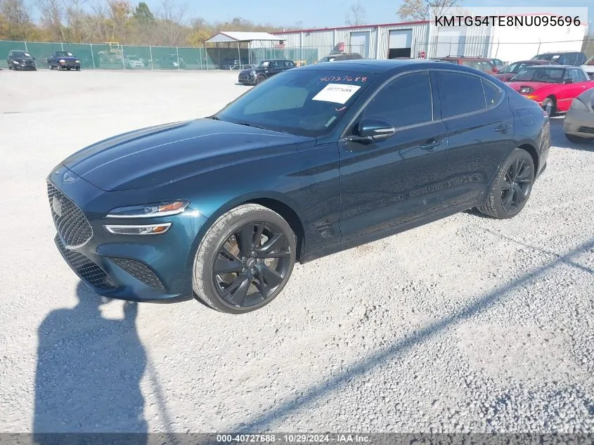 2022 Genesis G70 3.3T Awd VIN: KMTG54TE8NU095696 Lot: 40727688