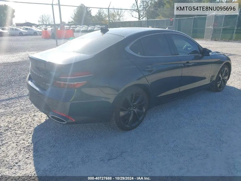 2022 Genesis G70 3.3T Awd VIN: KMTG54TE8NU095696 Lot: 40727688