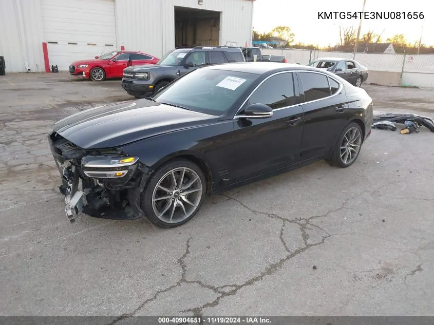 2022 Genesis G70 3.3T Awd VIN: KMTG54TE3NU081656 Lot: 40904651