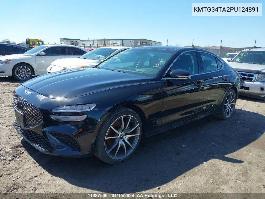 2023 Genesis G70 Prestige VIN: KMTG34TA2PU124891 Lot: 11987596