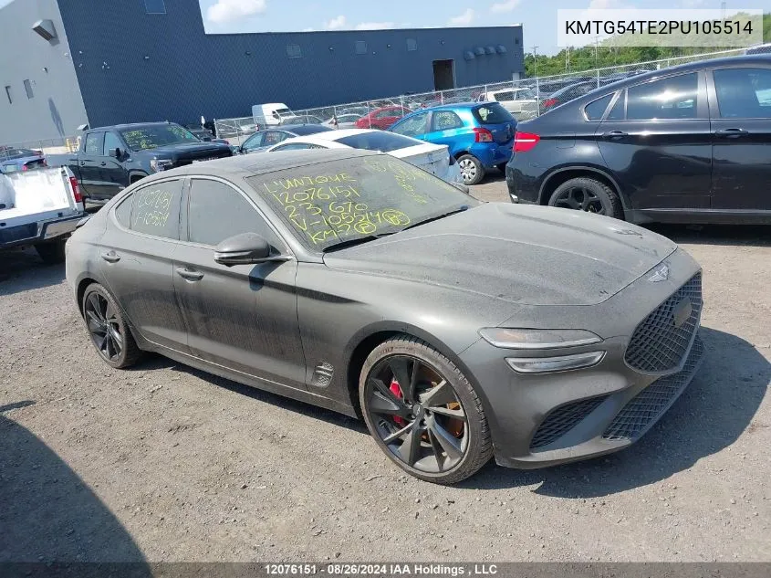 2023 Genesis G70 3.3T Sport Awd VIN: KMTG54TE2PU105514 Lot: 12076151