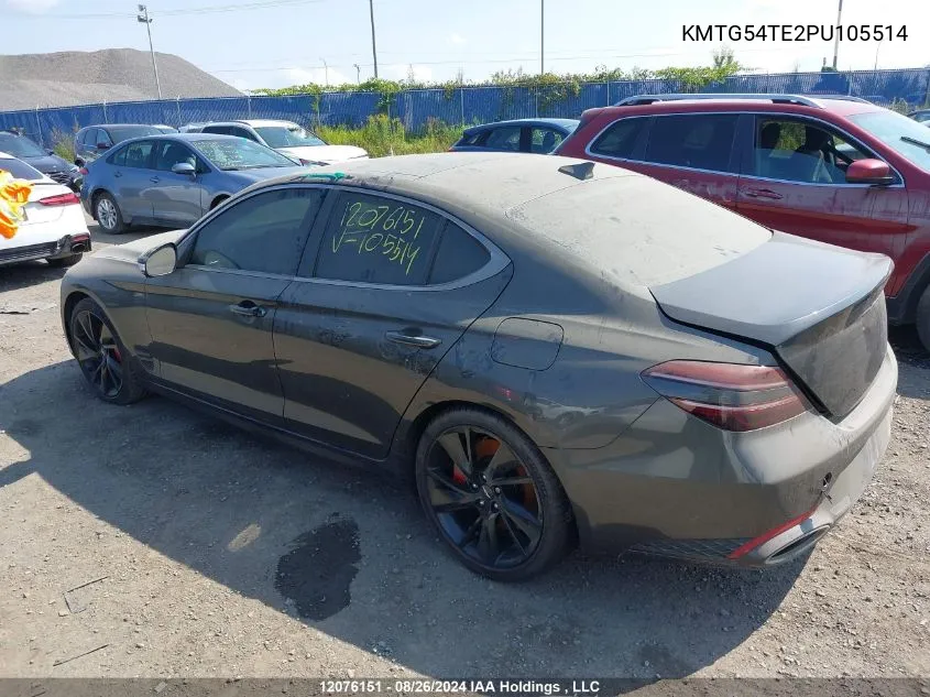 2023 Genesis G70 3.3T Sport Awd VIN: KMTG54TE2PU105514 Lot: 12076151