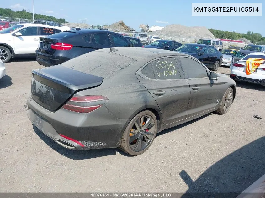 2023 Genesis G70 3.3T Sport Awd VIN: KMTG54TE2PU105514 Lot: 12076151