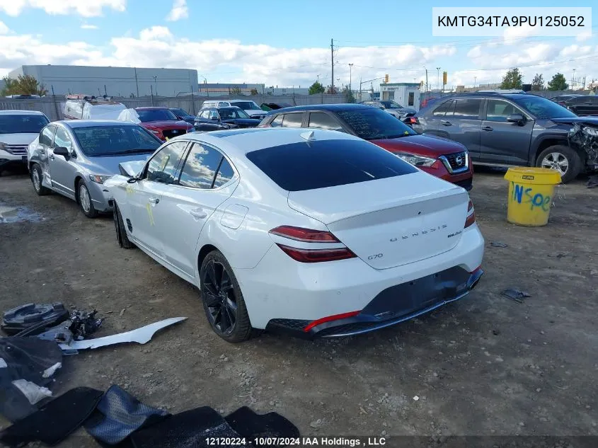 2023 Genesis G70 Prestige VIN: KMTG34TA9PU125052 Lot: 12120224