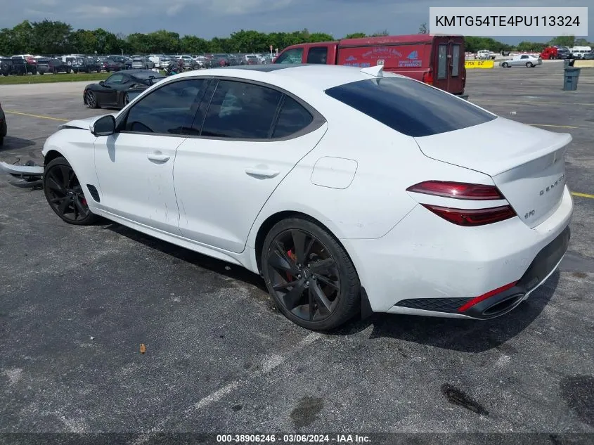 2023 Genesis G70 3.3T Rwd VIN: KMTG54TE4PU113324 Lot: 38906246